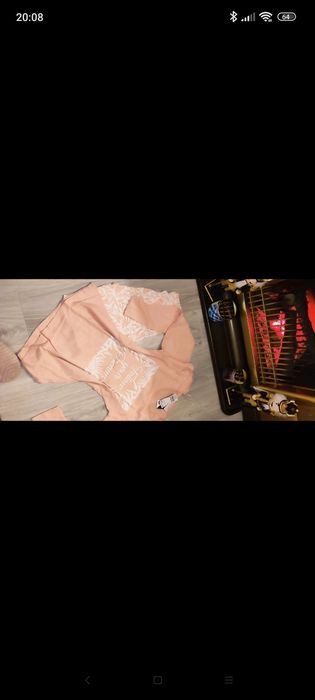 Set pijama, roz pudrat, cu eticheta, 100% bumbac,mărimea 36-38