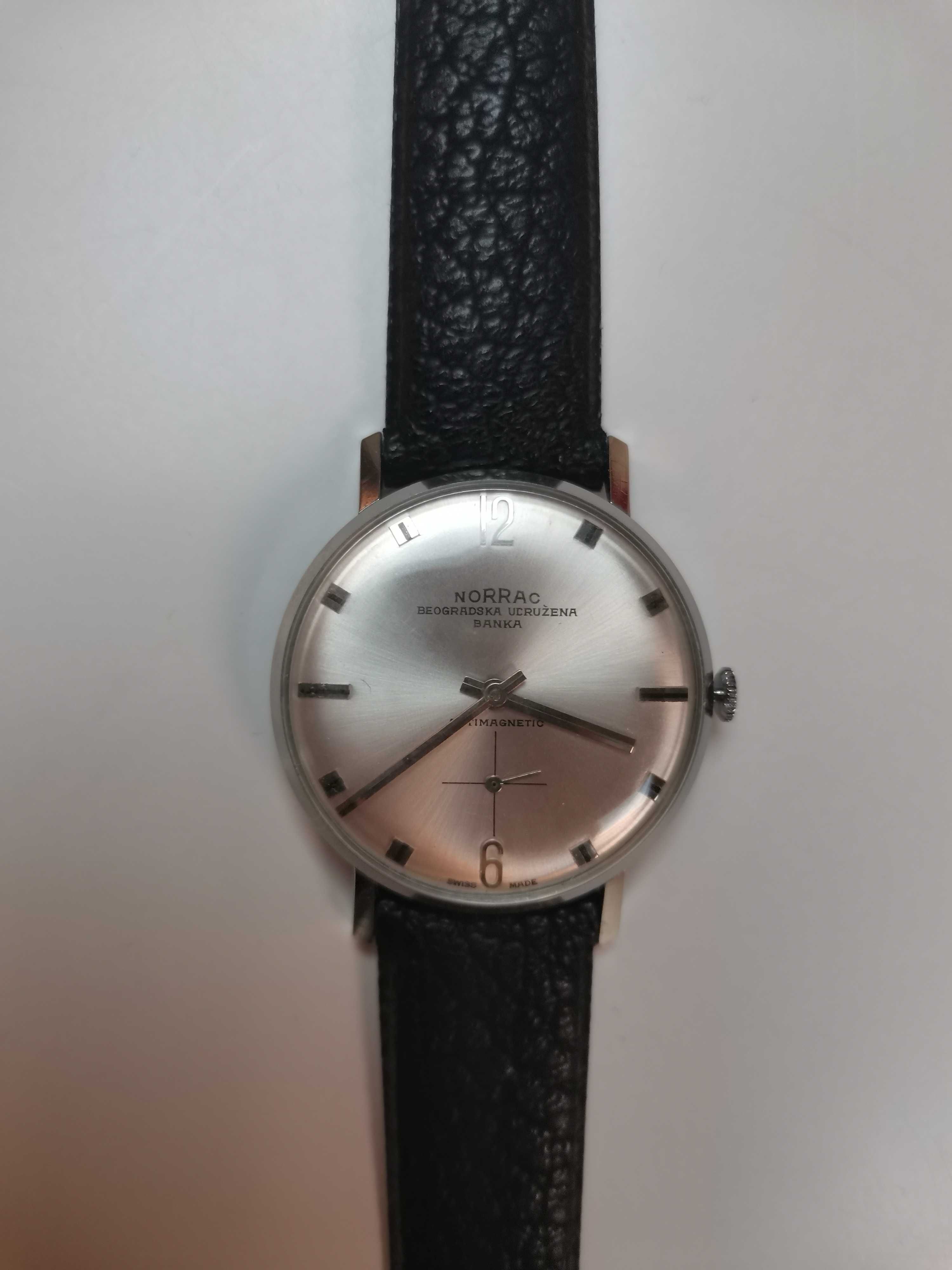 Ceas mecanic vintage by Norrac, Swiss made, 1970