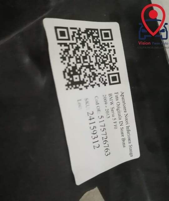 Aparatoare Noroi Inferioara Stanga Fata Originala IN Stare Buna BMW  S