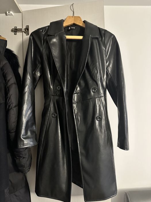 Trench imitatie piele H&M