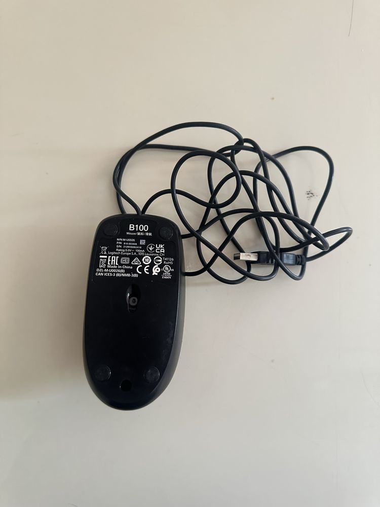 Мышка проводная logitech B100
