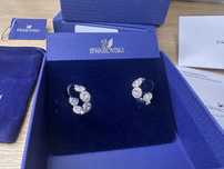 Cercei Swarovski angelic cerc argintiu special