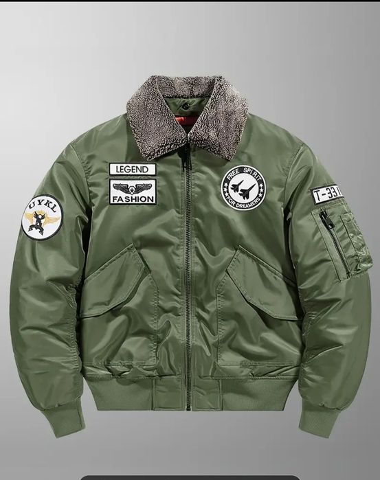 Geaca bomber iarna stil aviator noua marimea L XL calduroasa model nou