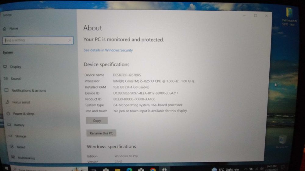 Ultrabook Dell 5370 i5-8250u, 16 Gb ddr4, Ssd 256 Gb, 13.3 Full HD