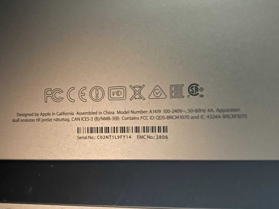 iMac 27 5K Late 2014 SSD i5-4690 R9 M290X 2GB 32GB RAM + 1TB HDD CADOU