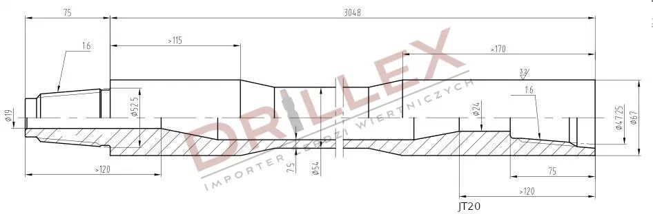 Prăjini de foraj Ditch Witch JT2020 / JT20