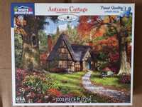 Puzzle 1000 piese, 76x61 cm, White Mountain - Autumn Cottage