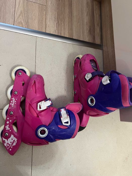 Детски ролери, розово/лилаво