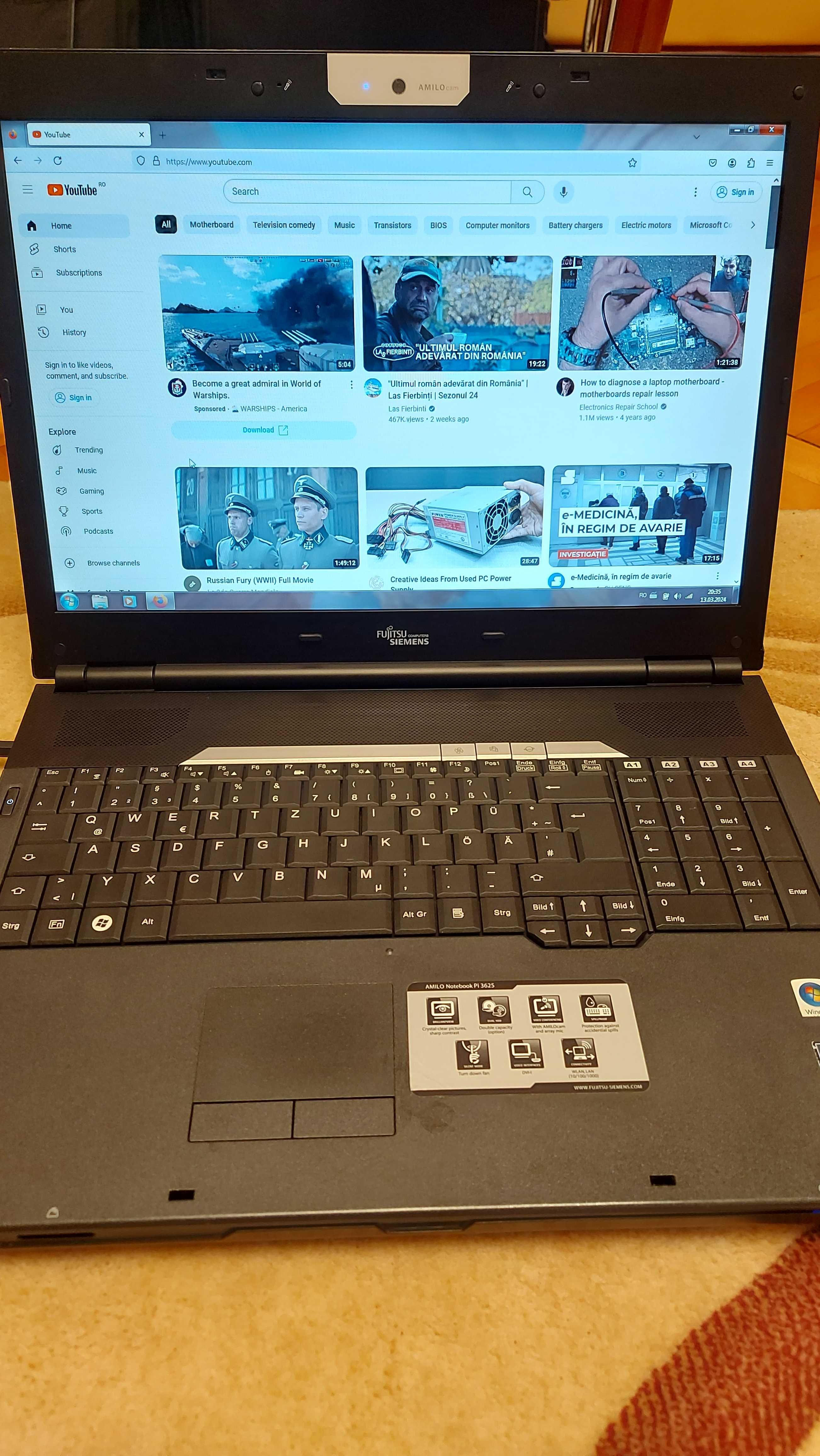 Laptop Fujitsu Siemens Amilo Pi3625, 17 inch