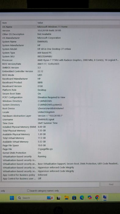 HP ALL in ONE 27