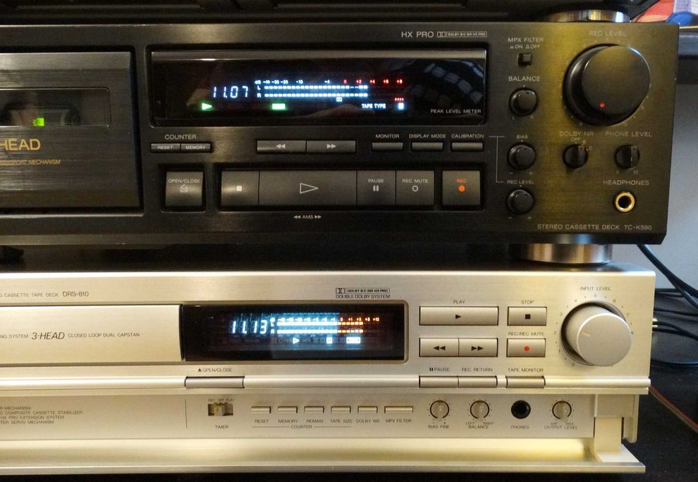 Casetofon Deck Sony TC K 590 , Casetofon Deck Denon DRS-810  3 capete