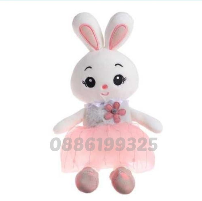 Плюшена играчка Зайче, 44см, Меко плюшено зайче