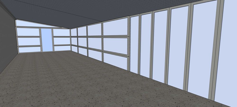 Цялостна остъклена конструкция за лятна градина