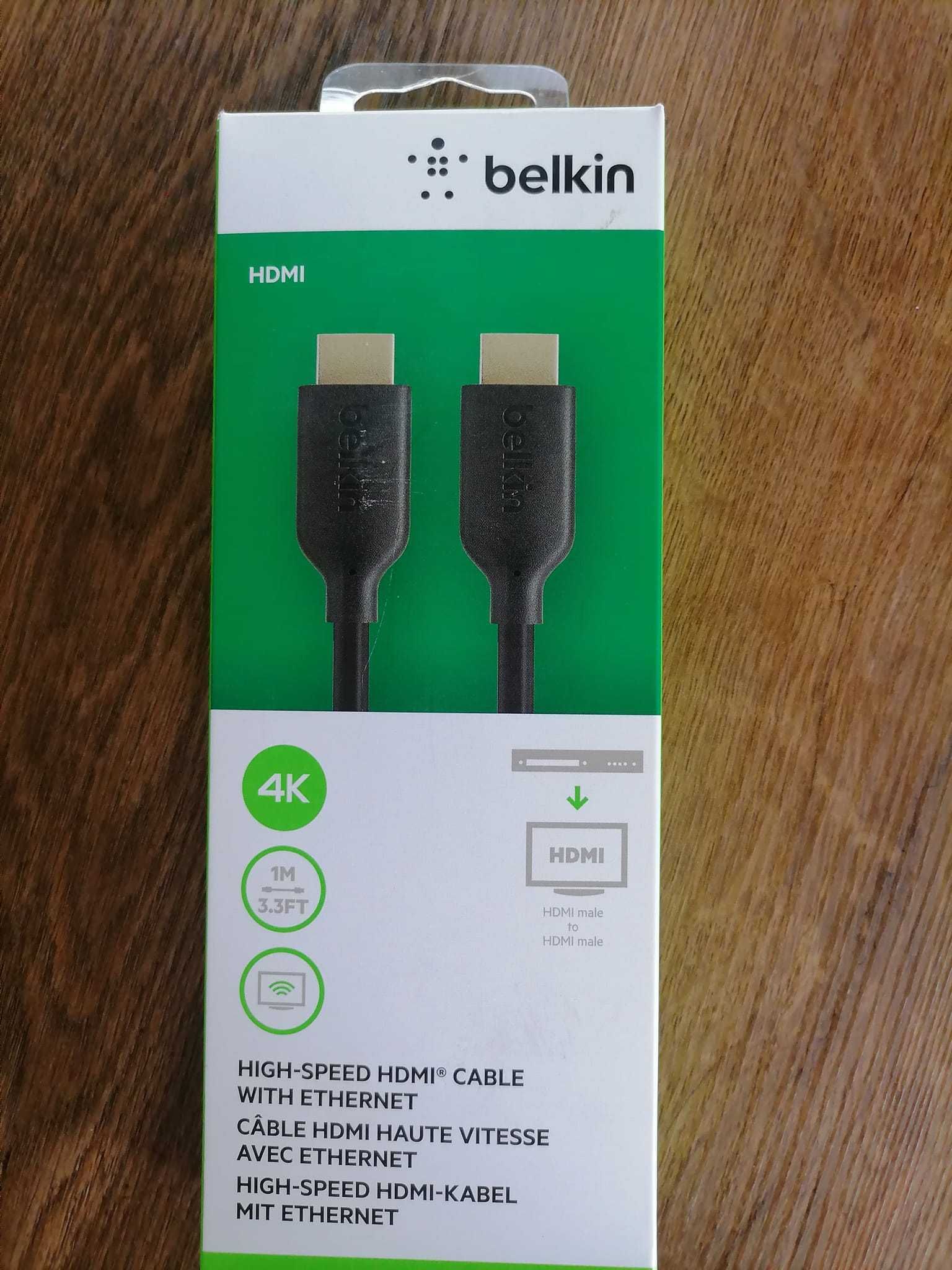 Belkin HDMI кабел с Ethernet поддръжка, M/M, позлатени конектори, 1 m,