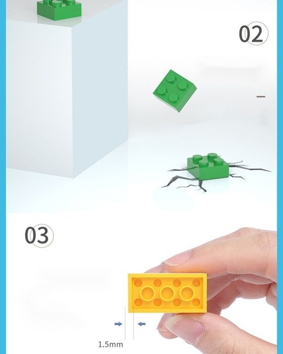 Комплект строителни блокчета за деца, Съвместим с LEGO