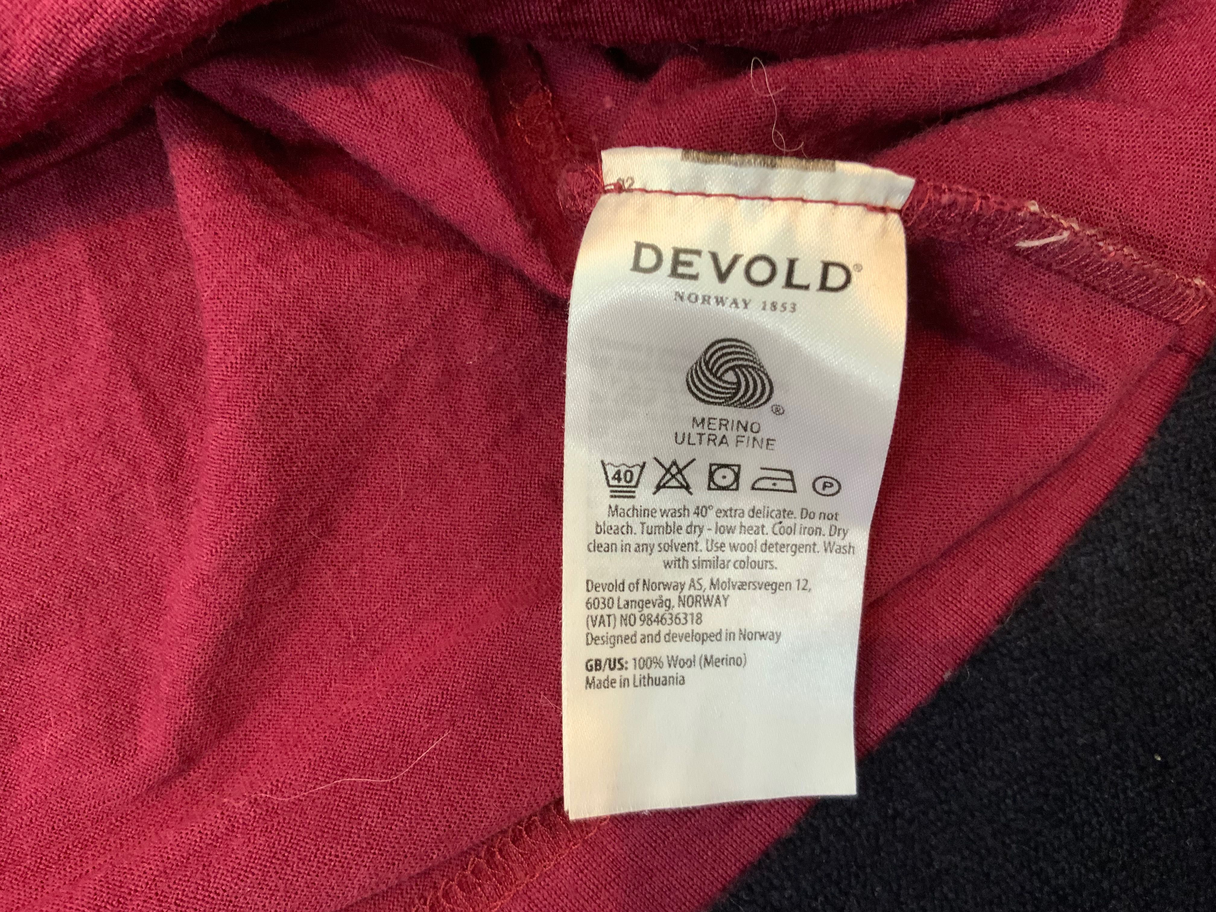 Devold-оригинална тениска 100% мерино