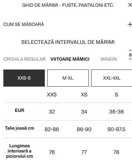 Vand pantaloni eleganti la dunga gravide