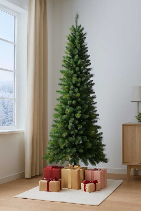 Brad Artificial Verde 213cm Craciun Sarbatori Suport Livrare GRATUITA