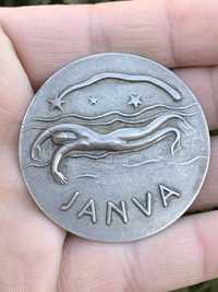Insigna/Broșa/Medalie/Ecuson/înot argint 800/vechi 1928