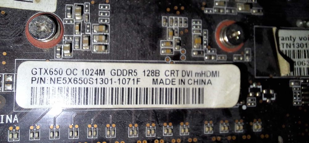 Nvidia Geforce 650 oc 1gb 128bit
