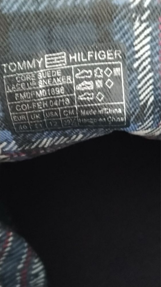 Мъжки спортни велурени обувки мокасини Tommy Hilfiger 46 номер, нови