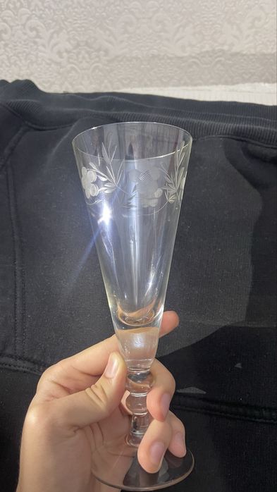 Редкие хрустальные бокалы, идеальное состояние, 6 шт