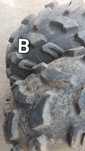 SET 2 BUC-Atv-Crete Bune - 19x7-8 Jante Anvelope Roți Cauciuc ATV-Quad