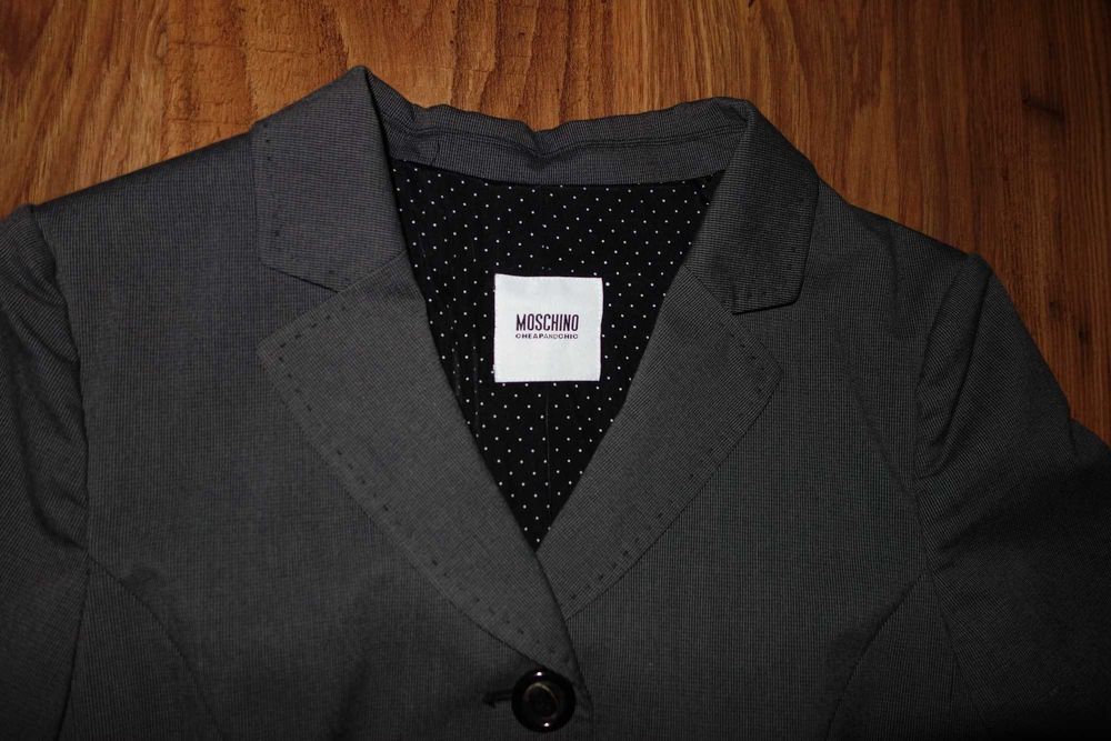 Sacou Dama Moschino, Marimea L, Gri, Stare excelenta