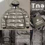 Geaca Aritzia Tna Super Puff Shiny Silver S bărbat puf pene iarnă gros