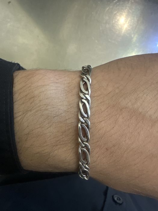 браслет мужской серебро (кумуш)