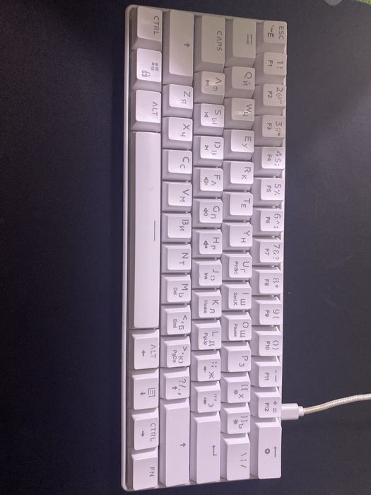 Клавиатура 60% полностью работает, коричневые свичи, механическая