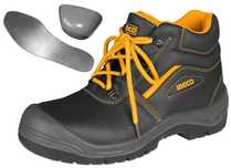 Bocanci de protectie din piele cu varf din metal nr 44 ingco