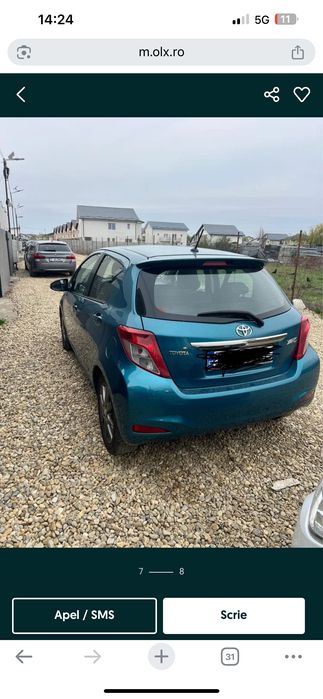 Vând toyota yaris din 2011 keylessgo maşina este impecabilă 300000km