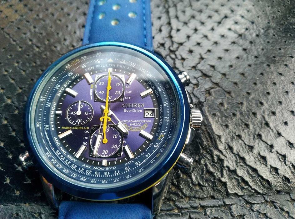 Мъжки ръчен Часовник Citizen Blue Angels World Chronograph дата,ден ч