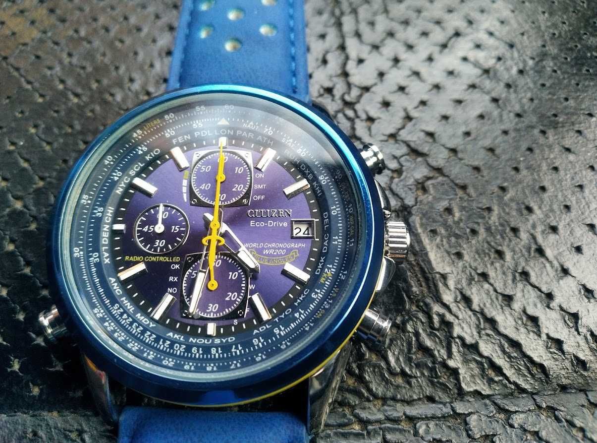 Мъжки ръчен Часовник Citizen Blue Angels World Chronograph дата,ден ч