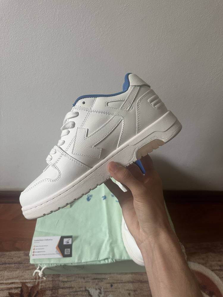OFF-White Out Of Office "OOO" Low Tops For Walking White Dark Blue