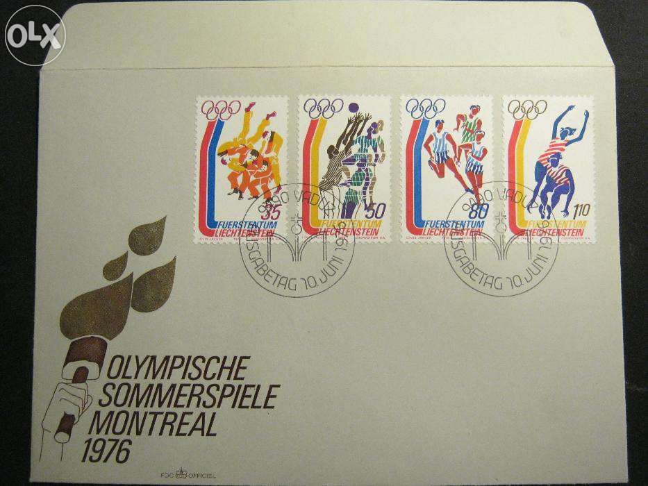 Plic timbrat,timbre,necirculat,prima zi a emisiunii.J.O; MONTREAL 1976