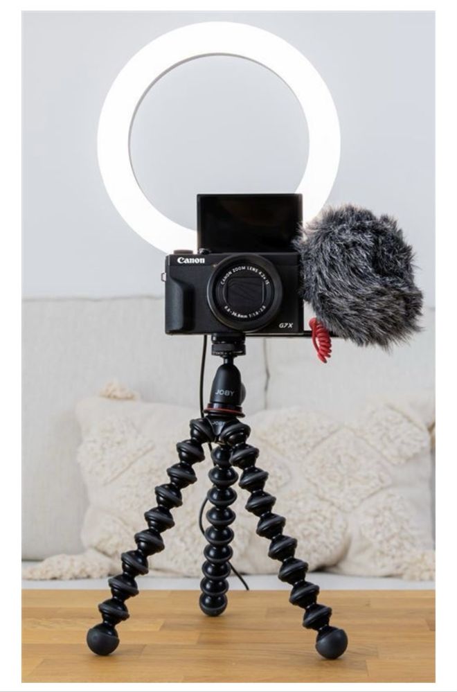 CANON G7X Mark III Vlogging kit+ Ring Light + Micro Rode + Accessoires