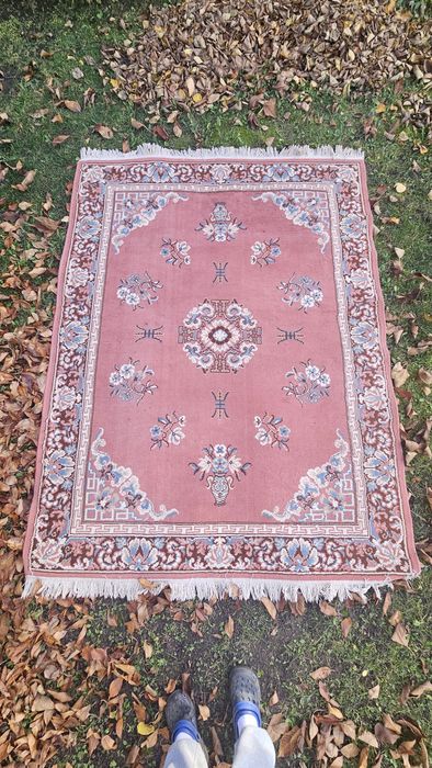 2 covoare persane roșii, model floral, 170x230 cm – stare foarte bună