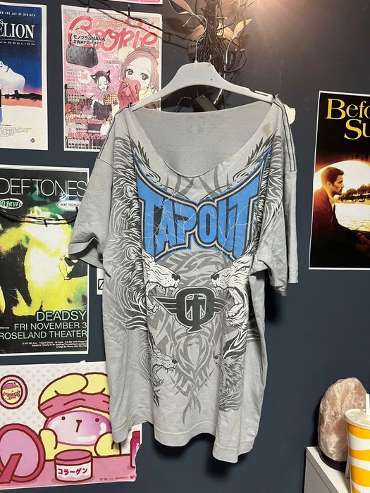 TapOut tricou albastru cu gri original y2k