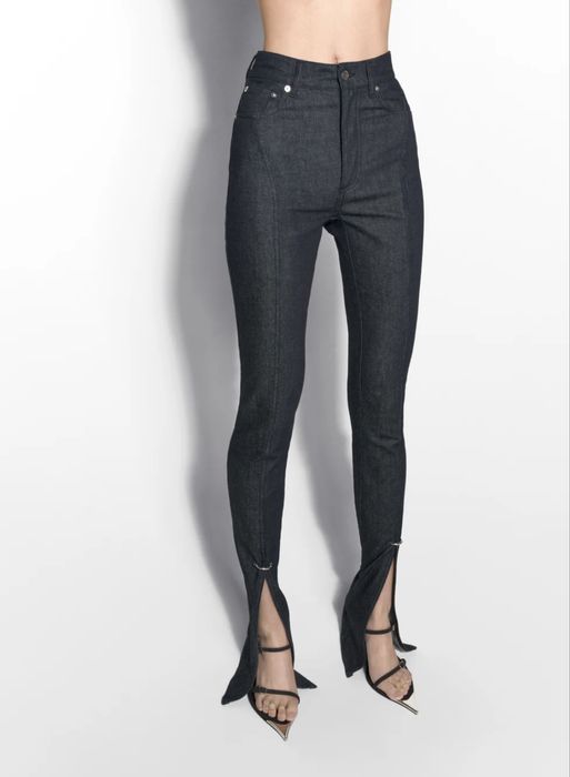 Mugler raw denim skinny jeans