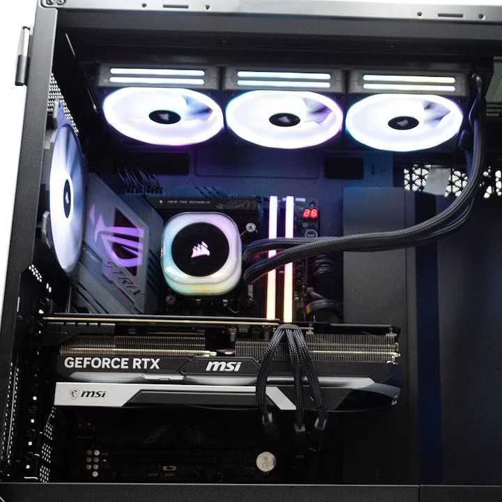 Компютър PcCom iCUE, Intel® i7-13700KF, 32GB DDR5, 2TB SSD, RTX 4080