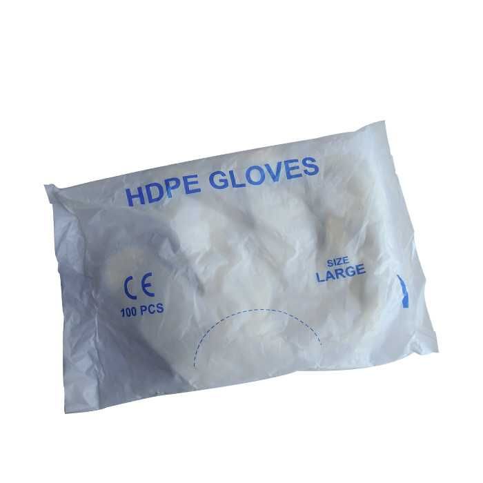 Eднократни ръкавици от HDPE (полиетилен с висока плътност) - 100 бр