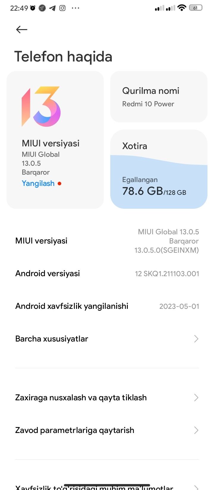 Redmi 10 pover kafolati bilan