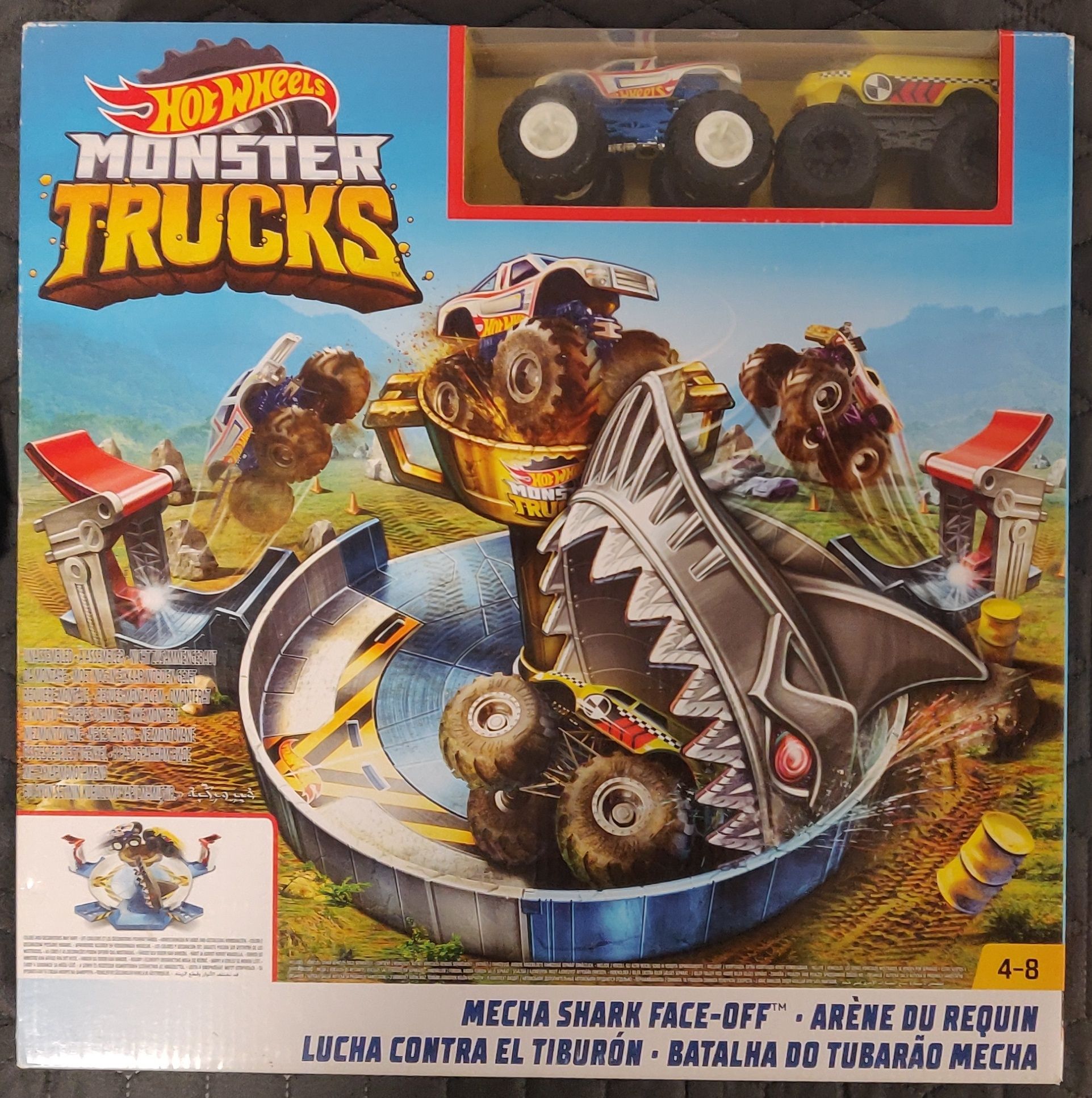 Vand set de joaca Hot Wheels - Monster Trucks Mecha Shark Face Off