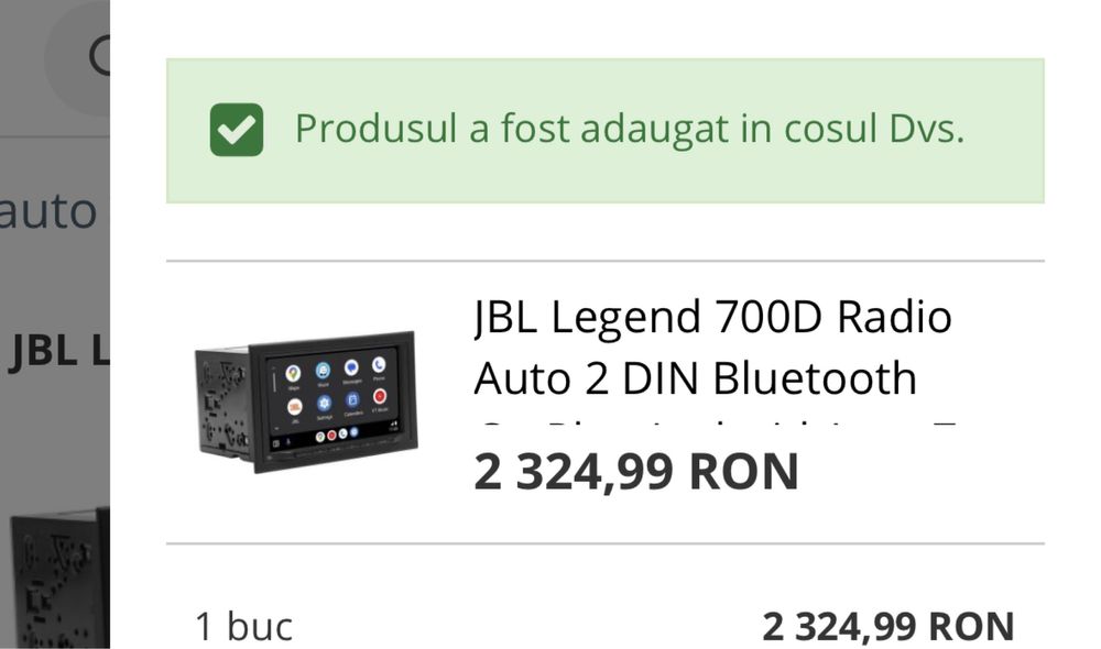Jbl Legend 700D, Navigatie auto 7 “, Apple carplay, android auto