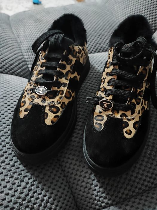 Зима натулка замша леопард