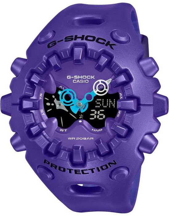 Ceas Sport Casio g shock GA-V01-2AER violet, Nou,Garantie 2 ani
