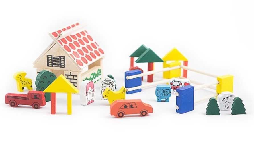 Дървен конструктор къща / дървени играчки на woodentoys.olx.bg