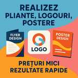 Realizez pliante, postere, logouri – prețuri mici, livrare rapidă
